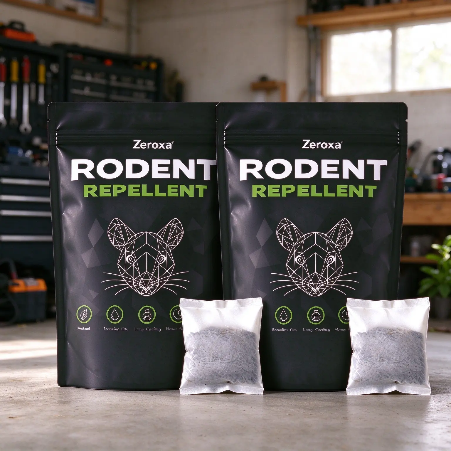 Natural Rodent Repellent Pouches, ShieldMax Mouse Deterrent Sachets for Indoor & Outdoor Use