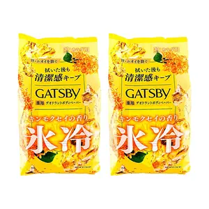 Mandom Gatsby Ice Cool Body Wipes, Osmanthus Scent, 30 Count (2 Pack) - Refreshing & Deodorizing for Men & Women