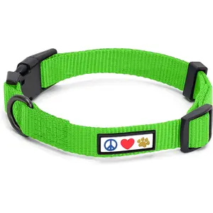 Pawtitas Dog Collar for Large Dogs Adjustable Dog Collar Heavy Duty Waterproof Collars for Dogs with Quick-Release Buckle - Green Dog Collar for Large Breeds Pawtitas