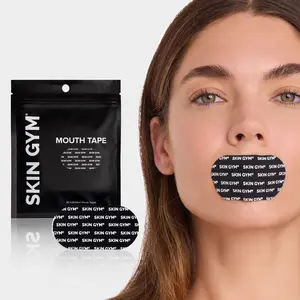 Skin Gym Black Mouth Tape - 30 Pack | Individual Tapes for Better Sleep & Health - Latex-Free, Heat-Activated Adhesive - Promotes Nose Breathing - Snore Reducer & Dry Mouth Solution - Healthcare