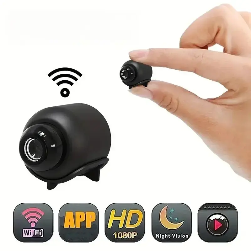 X5 Mini Portable Wi-Fi Security Camera - 1080P Resolution, Night Vision, Motion Sensor, Audio-Video Recording, App Control, 24/7 Monitoring, Remote Access for Home Use (Wireless/Wi-Fi Security Cameras Category), Wifi Security Camera, 24/7 Security