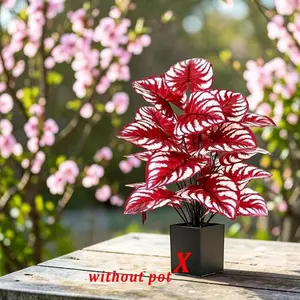 Large UV Resistant Tropical Decorative Artificial Plant, 24 Leaves, Ideal for Indoor/outdoor Decor, Weddings, Christmas, Valentine's Day, Graduations