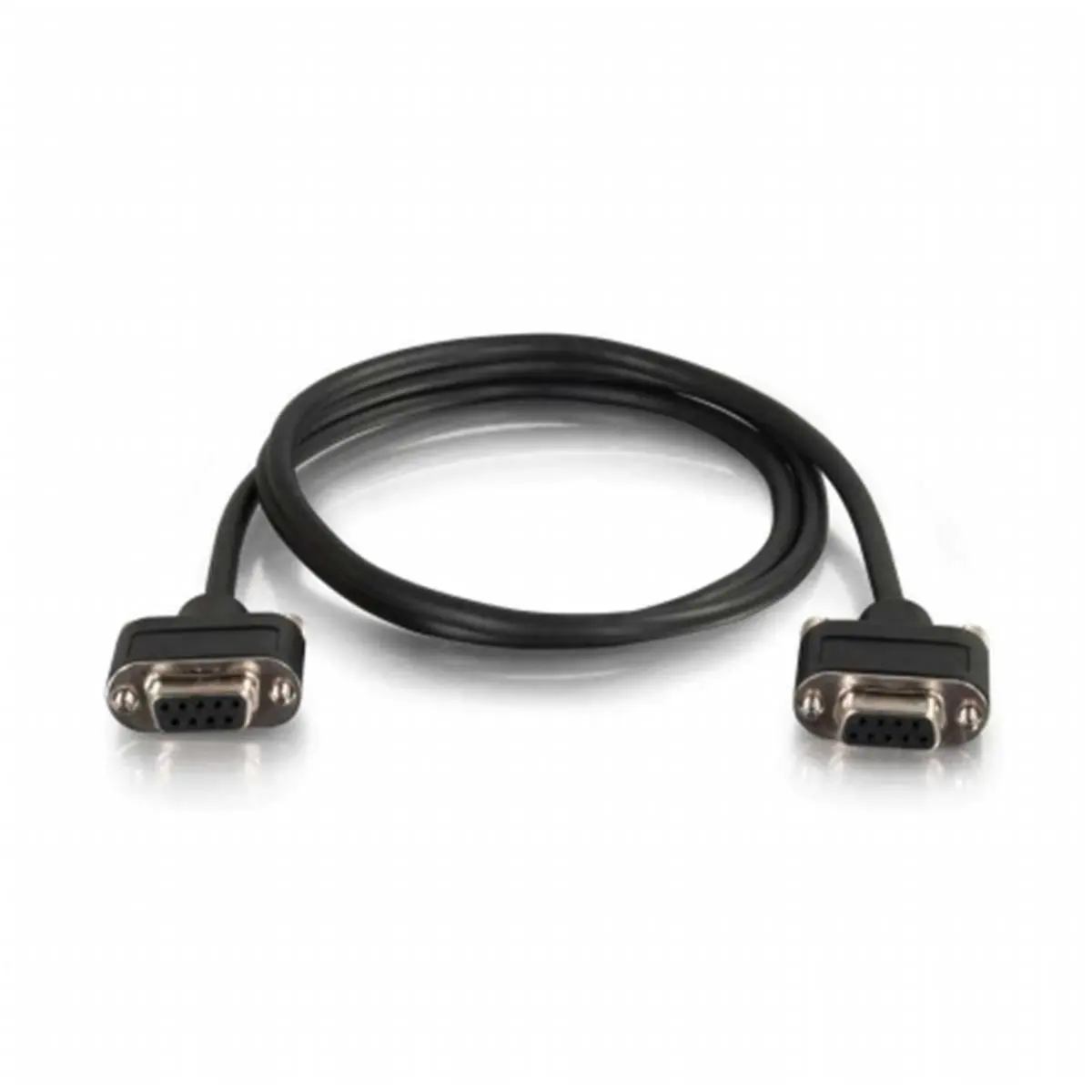 212 MAIN 25ft Null Modem Cable, Shielded Low-Profile Cord for Data Transmission, DB9 Female-to-Female, In-Wall Rated for Cycling & Outdoor Equipment