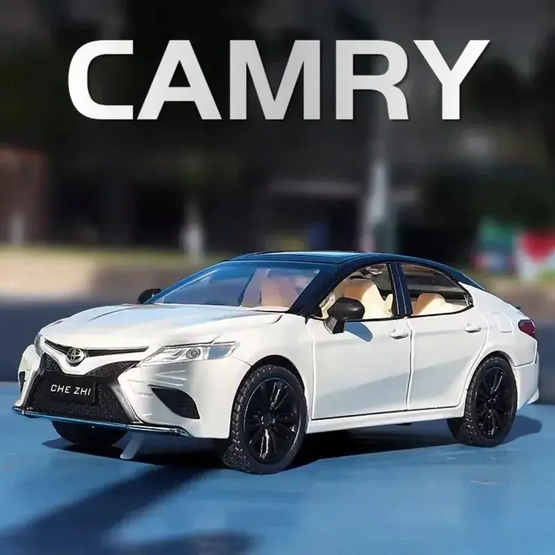 1:24 Scale Camry Diecast Metal Model Car Toy for Children, with Light & Music, Cool Workmanship, Exquisite Simulation Details, Collisions and Wear Resistance, Domestic Vehicle Miniature for Collectibles & Hobby Gifts (Model Cars Category)