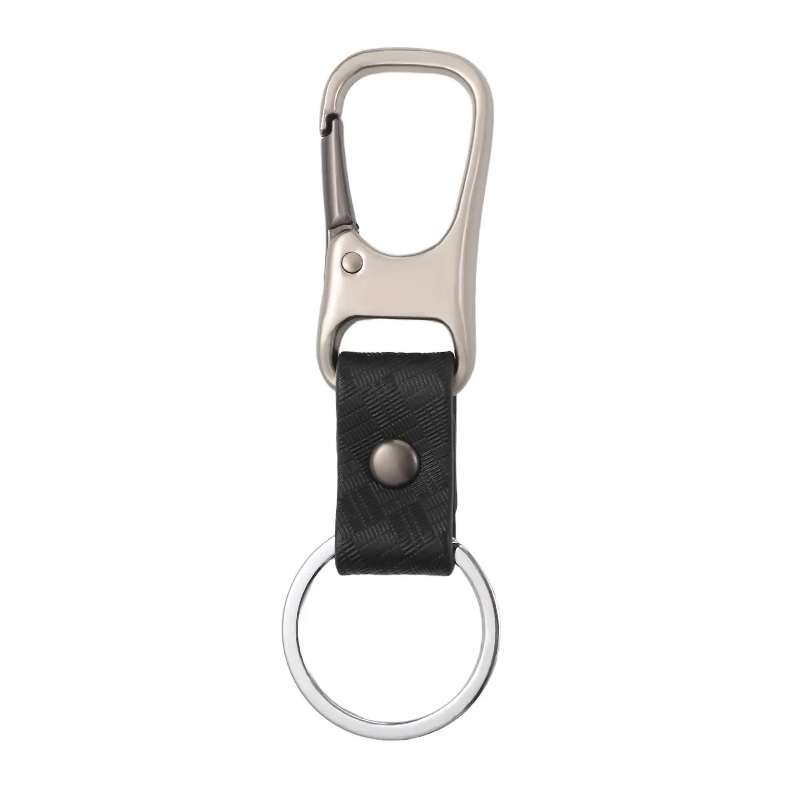 OIDEA Fashionable Alloy Portable Keychain - Unisex Zinc Alloy & Leather Compact Keyring with Self-Locking Clip, Detachable Loop, Belt Holder, Men's Accessory, Vehicle Accessory, Fashionable Alloy Keychain summerwins summerwins