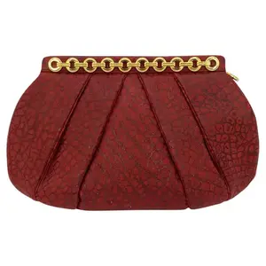 Pre-owned JUDITH LEIBER Embossed Suede Clutches & Wristlets Leiber Red Embossed Alligator Clutch