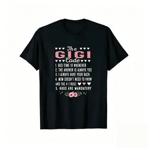 Funny Mother's Day Mom Grandma T-Shirt - The Gigi Code Retro Y2K  with Heart & Gigi SayingGraphic Tee, Ideal Gift for Mom, Wife, New Mom & Mother's Day, Family Gatherings, Mom Gifts PLK0165