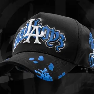 Junior H SAD Boy Hat Black with Blue Details and Embroidered Design for Stylish Look