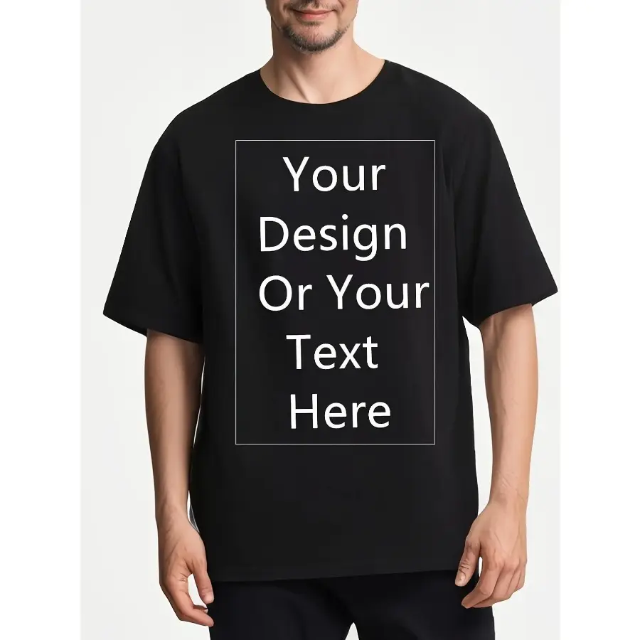 Men's Breathable & Comfortable T‑Shirt Pure Cotton Personalized Gift Unisex Custom Graphic Top