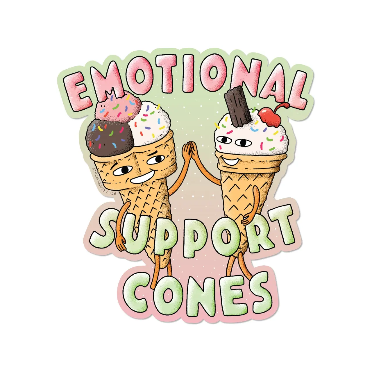 Emotional Support Cones Sticker
