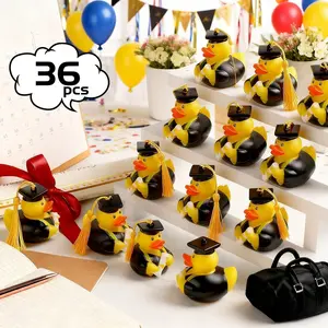 36pcs Graduation Diploma Rubber Ducks Grad Rubber Duck Graduation Duck Bulk for Student Bathtub Swimming Pool Theme Party Favors Pool Toys Water Toys