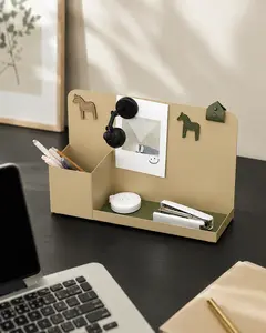 Aesthetic Desk Organizer | Magnetic Board & Office Room Decor | Father's Day Gift