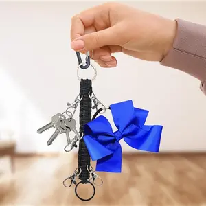 NGIL Glitter Paracord Cheer Hairbow Holder with Carabiner for Backpack and Keychain