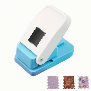 1X0.8inch Rectangular Postage Stamp Lever Action Hole Paper Punch for Scrapbook Supplies Crafting Card Making