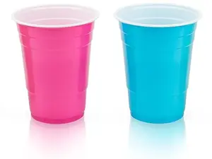 Colorful Plastic Party Cups Disposable Drinking Cups Set Durable Reusable for Events BBQ Picnic Home Use Bright Assorted Colors Multipurpose Lightweight Ideal for Juice Soda Water