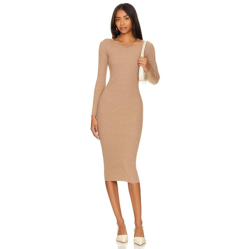 LPA Auburn Sweater Dress in Chocolate