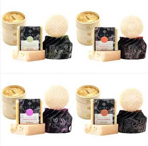 Viori Natural Shampoo & Conditioner Bar w/ 2 Bamboo Holder + Cover
