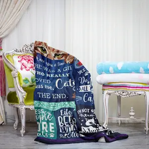 1pc Keveloya Cat Gifts for Cat Lovers, Cat Lover Gifts for Women, Cat Mom/Cat Themed Gifts for Women Girls, Funny Cat Gifts for Cat Lovers, Crazy Cat Lady Christmas Birthday Gifts Throw Blanket-280GSM