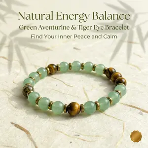 1pc Money Attraction Green Aventurine Tiger Eye Bracelet |   Wealth Good Luck Crystal Bracelets |   Jade Bracelet for Women Men |   Bracelet Stack |   Men Accessories |   Couples Freak Gifts