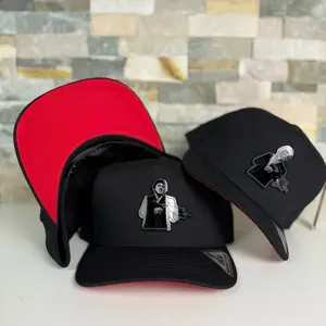 SCARFACE SnapBack Hat with Red and Black Covers, Featuring Metallic Logo, Classic Design, Ideal for Casual Wear