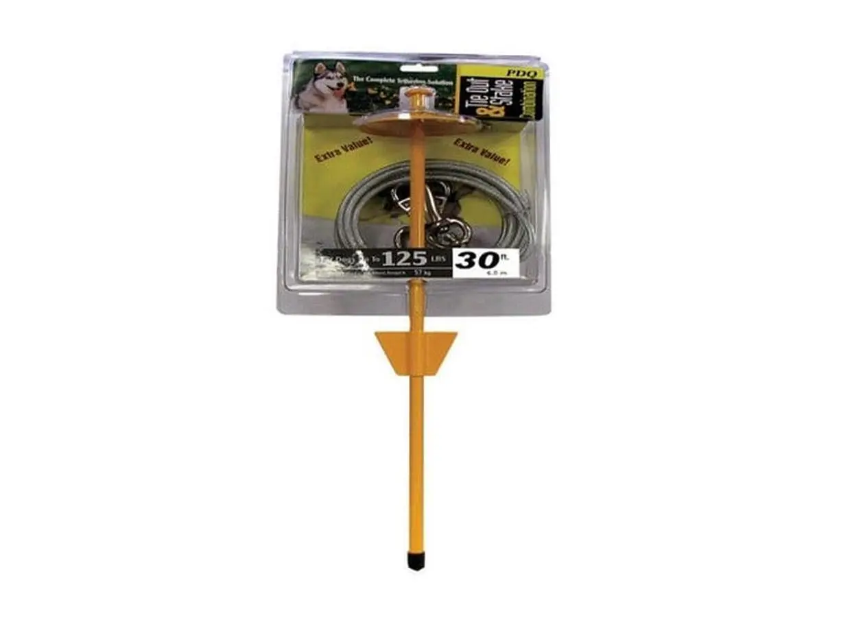Pdq Q5730-DOM-99 Heavy Duty Tie Out Stake & 30 ft. Cable
