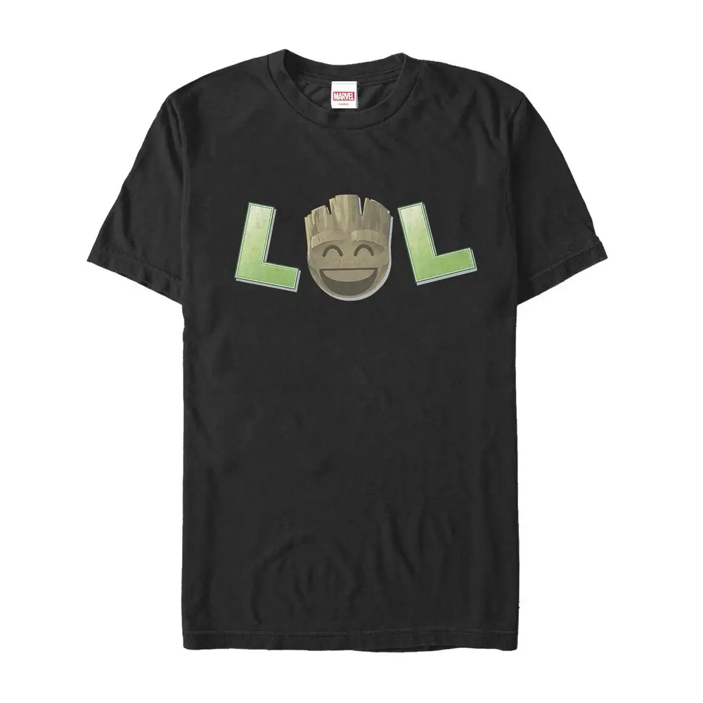 Men's Marvel Guardians of the Galaxy Groot LOL Emoticon T-Shirt