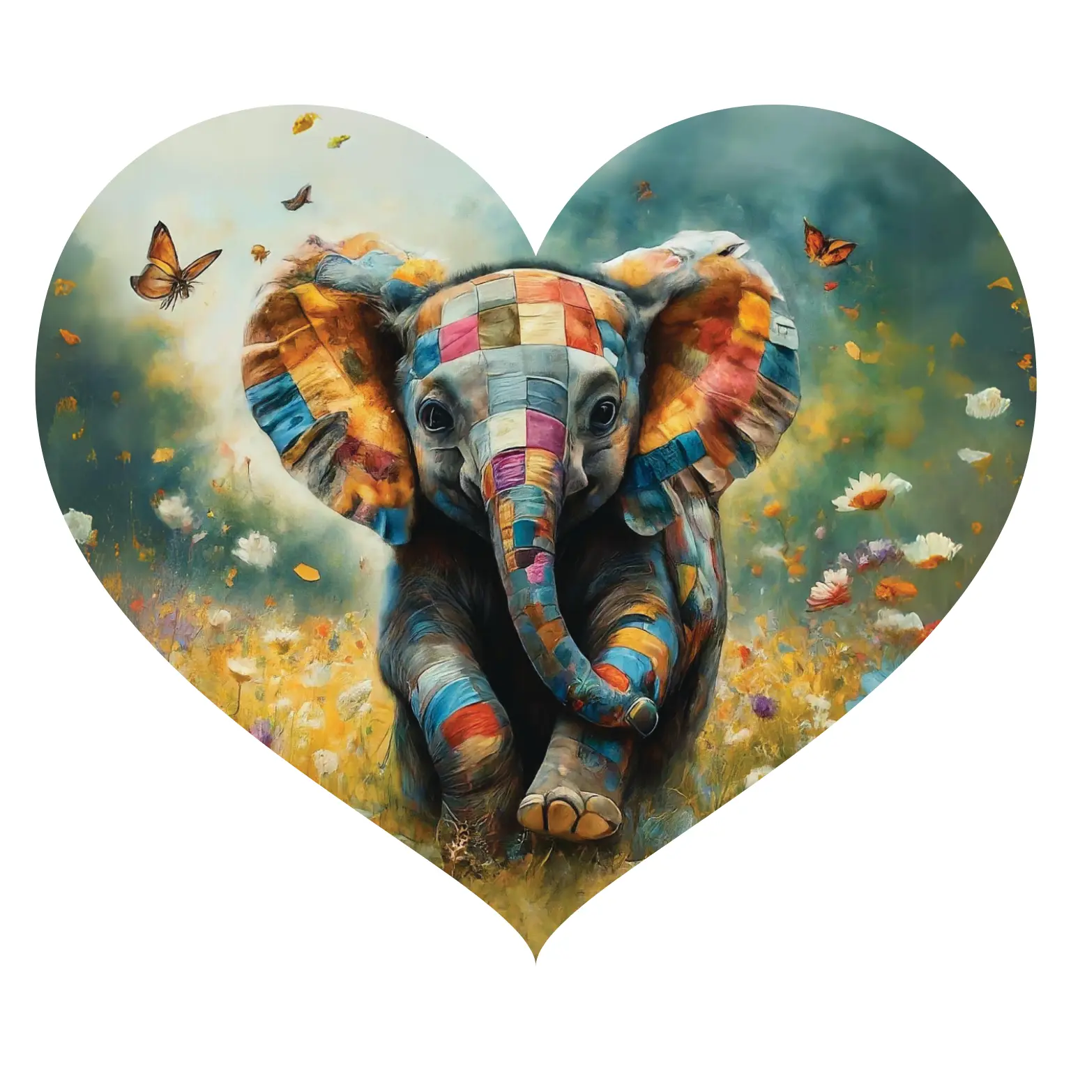 Elephant Adhesive Sticker Set - Premium Vinyl Stickers - 9 Unique Designs Included  Decorating Water Bottle, Laptop and More - 4 Decorative Shapes Circle Gift