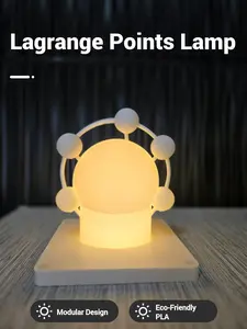 Lagrange Points Lamp, 3D Printed Accent Light, Modular Design