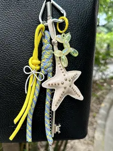 Bag Charm Pendants Riveted Stars Bag Charm Stylish Backpack Charm High Quality Individualistic And Trendyfashionable And Versatile Exquisite Color Blocking Couple Gifts Suitable For Bags And Keys Gift To A Friend Keychain Trendy Bag Charms