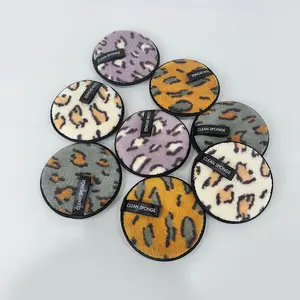 8pcs Reusable Makeup Remover Pads, Double-Sided Washable Makeup Removal, Circular Design Face & Skin Care, Fluffy Sponge Cleanse Heavy Makeup And Facial Bedding, Suitable Skin Types, Facial Cleansing Pads