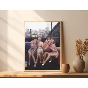 [UNFRAMED POSTER] Sex and the City Print Poster Carrie Bradshaw, Samantha Jones, Charlotte York, Miranda Hobbes Aesthetic Trendy Preppy College Wall Decor