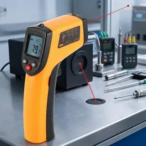 Industrial Laser thermometer Gun: Instant Read High Precision for Cooking, Baking, BBQ, Automotive Repair & Electrical Maintenance. Durable Non-Slip Tool for Fast Response & Accurate Temperature Measurement.
