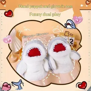 Cute Shark Puppet Glove Toy, Tiktok Same Style Plush Doll Arm, Open Mouth Figure Birthday Gift, Soft Stuffed Animal