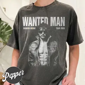 Wanted Man Tour 2026 Vintage Music Graphic Tee