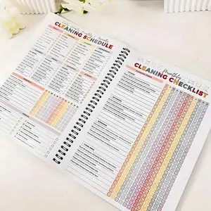【ADHD Cleaning Planner】 Plannerbook, A4 Size Daily Schedule & focus Checklist Notebook for Home Office & Dorm Use Durable Cover Smooth Pages Office Stationery Essential
