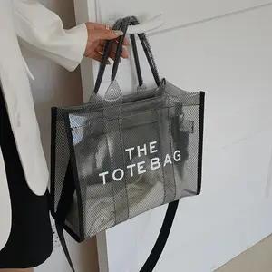 Summer The Tote Bags For Women Clear Beach Bag Ladies Pink Handbag Big Shopping Crossbody Totebag Hand Bag