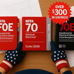 NFPA 70 National Electrical Code 2026 NEC Codebook with NFPA 70E Codebook and Handbook 2024 LATEST Kit for Electricians