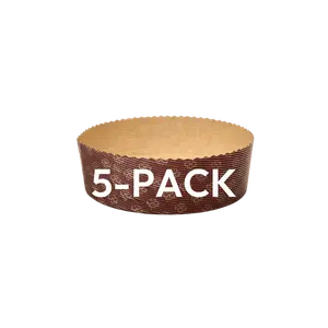 Deluxe Panettone molds (Low Shape, 750 grams, set of 5)