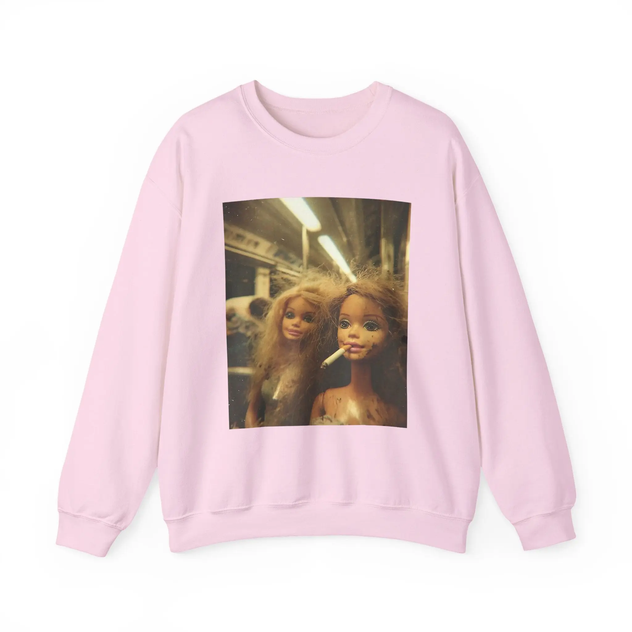 Barbie Sweatshirt — Retro Subway Barbies Photo Print