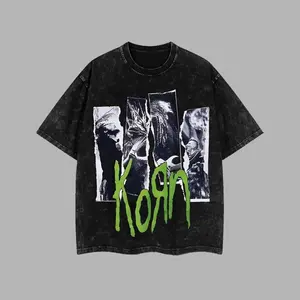 Korn Band Freak on a Leash Retro Unisex Washed T-Shirt – Korn Band 100% Heavyweight Cotton, 90s Records Rock Nu-metal  Cotton Tee, Nu-metal Rock Band Shirt, Oversized Vintage Tee, Heavy Metal Merch, Gift for Rock Fans AMH
