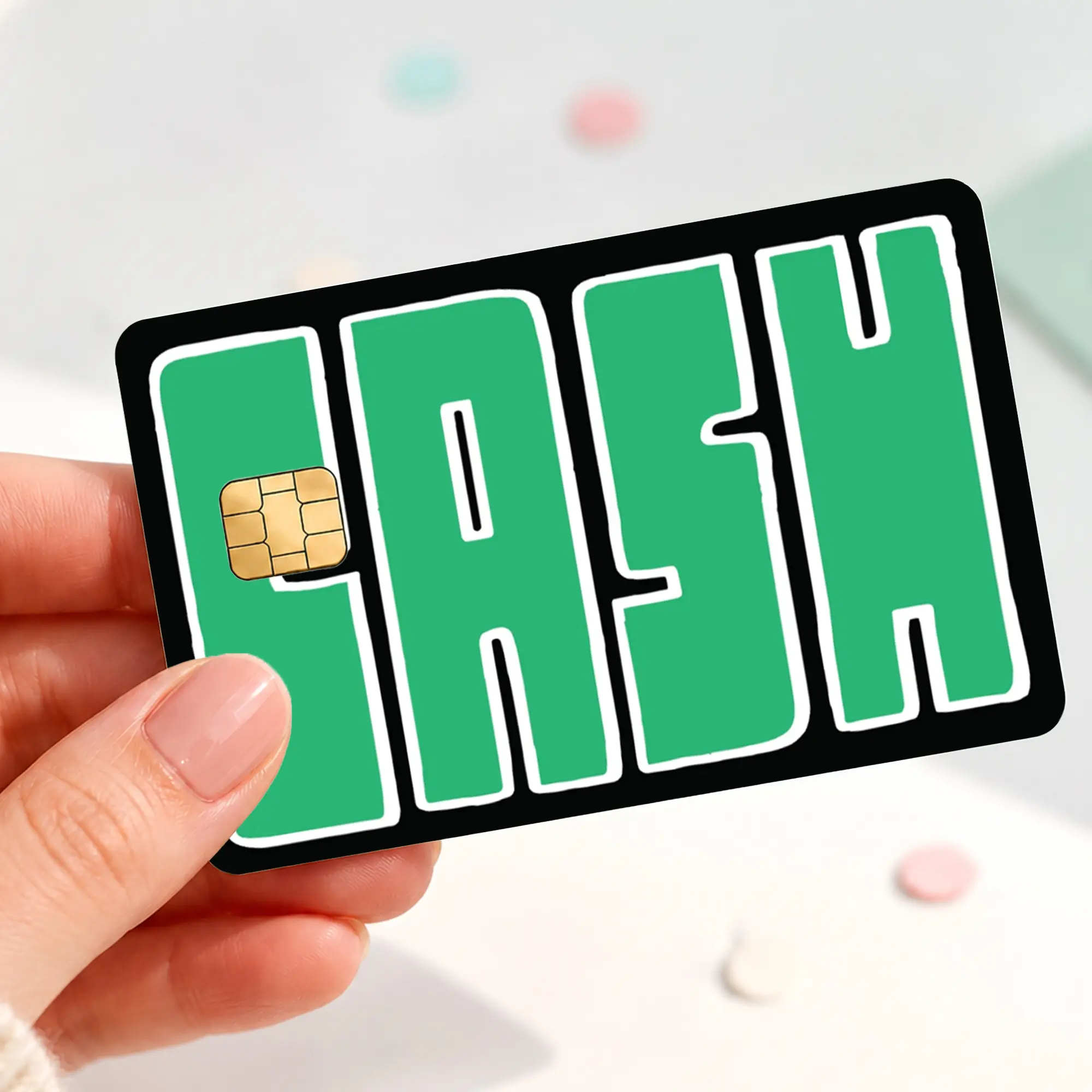 Cash Credit Card Skin, Green Money Card Sticker