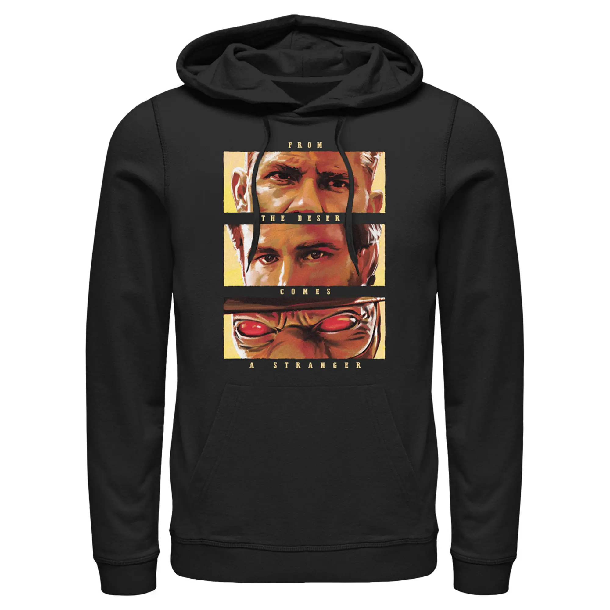Men's Star Wars: The Book of Boba Fett "From the Desert Comes a Stranger" Casual Long Sleeve Graphic Hoodie, Menswear Hoodies Streetwear Pull-Over Top