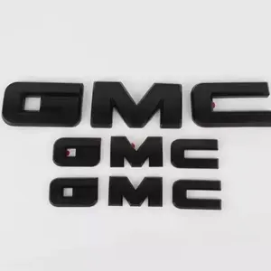 GMC Sierra 1500 2500HD 3500HD Matte Front & Rear Emblem Overlay for 2019-2024