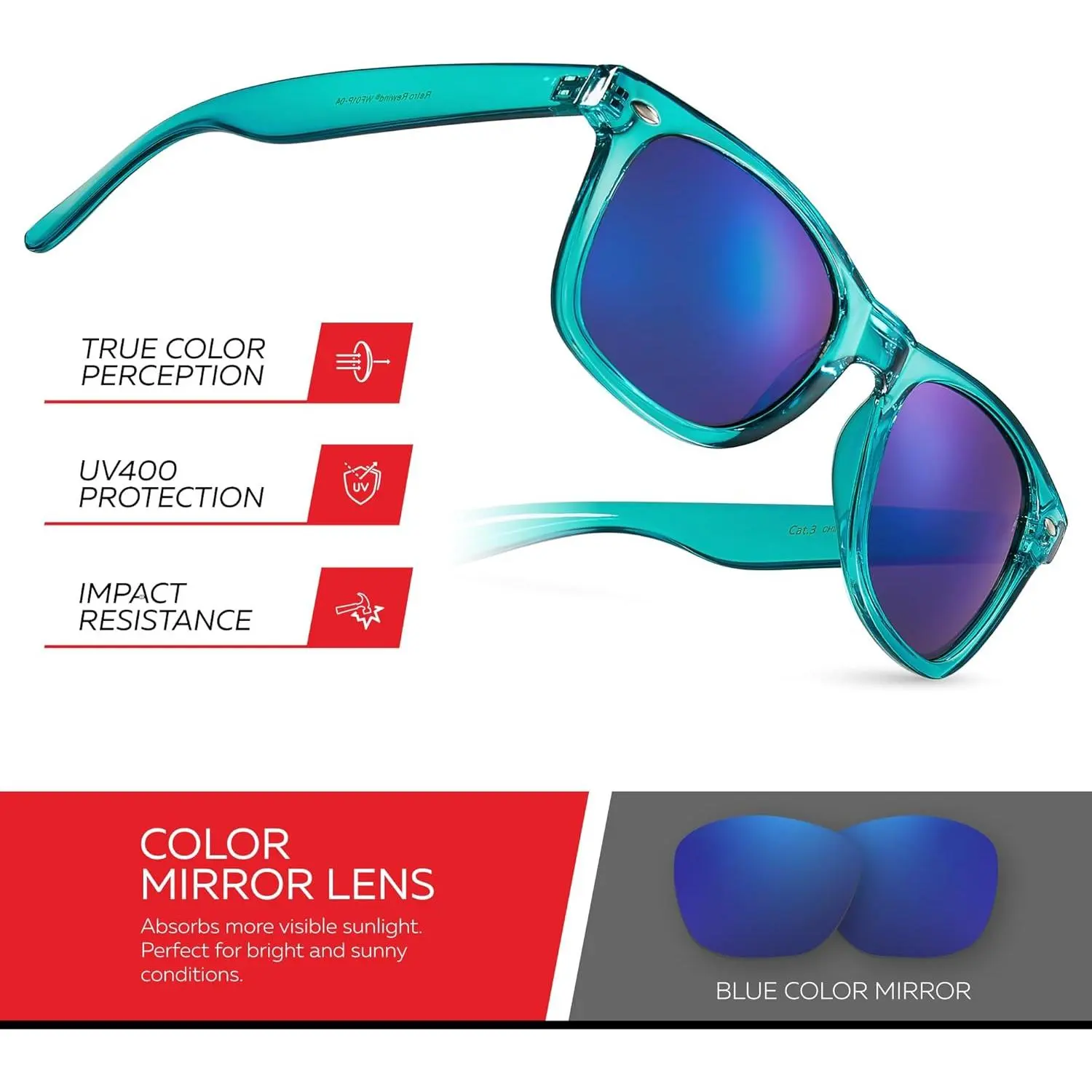 ✨NEW Stylish Neon Retro Blue mirror lens Sunglasses Retro Hippie Large Round Flash Lens Metal Sunglasses - zeroUV main image 3