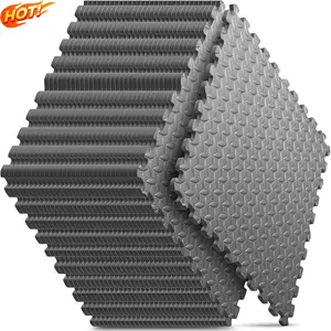 Non-Slip Waterproof Thick Foam Floor Tiles 11.8x11.8in 16 20 48 60pcs for Home Gym Yoga Weightlifting