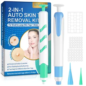 Sefudun Wart Removal Pen, 2 Sizes Skin Tag Remover Cones, Two-In-One Automatic Set, Chemical-Free, No Burns, Easy Operation, Suitable for Various Sizes