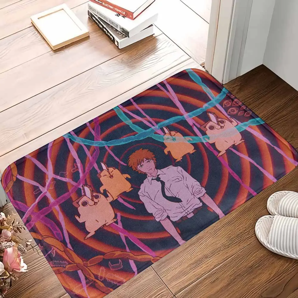 Anime Style Area Rug - Surreal Psychedelic Character Design Home Decor Mat with Anti-Slip Base, 100% Premium Rubber, Tech Fabric, Absorbent, Quick-Dry, Soft, Durable for Bedroom, High-Traffic Household Spaces; Tips: Avoid Direct Sunlight, Do Not Bleach, Q