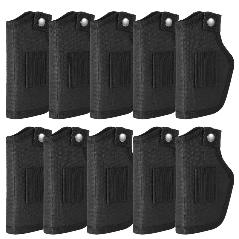 10-Pack Tactical Concealment Holster, Ambidextrous IWB/OWB Nylon Carrier for Left or Right Hand Draw, Fits Small to Medium Pistols for Outdoor Shooting, Outdoor Activities, Elastic Strap
