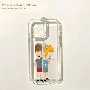 Beavis & Butt-Head Phone Case for iPhone Models, Transparent Soft Back Cover, Durable Protective Design, Perfect Fit for Multiple Devices