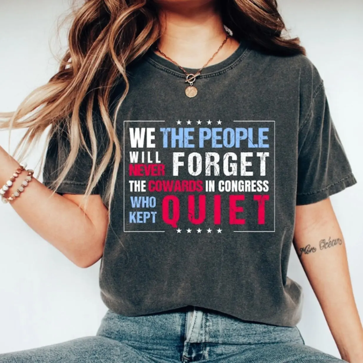 We The People Protest Shirt, Anti Trump, Activist Tee, Politic Quote shirt, No King in USA, Liberal Shirts, Political protest